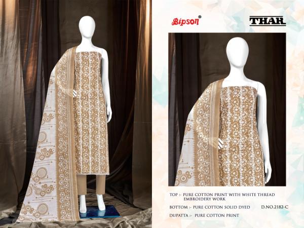 Bipson Thar 2182 Embroidery Cotton Dress Material Collection
